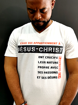 T-shirt Blanc «Ceux qui appartiennent à Jésus»-img
